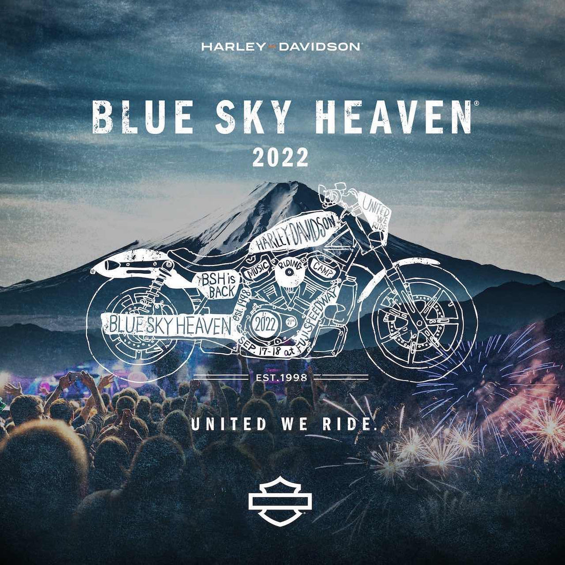 オートバイイベントでととのう！ハーレー ダビッドソン ジャパンが主催する「BLUE SKY HEAVEN 2022」に家庭用無煙サウナ「IESAUNA」が初出展